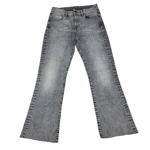 FIDELITY DENIM Juniper Crop Cropped Flare Women's Jeans Denim Surfire Grey SZ 27